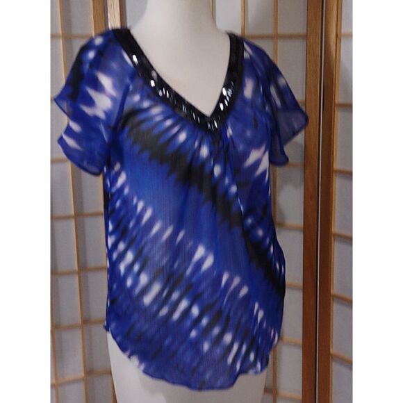 NWT Express XS Semisheer Tie Dye Blouse - Picture 14 of 16